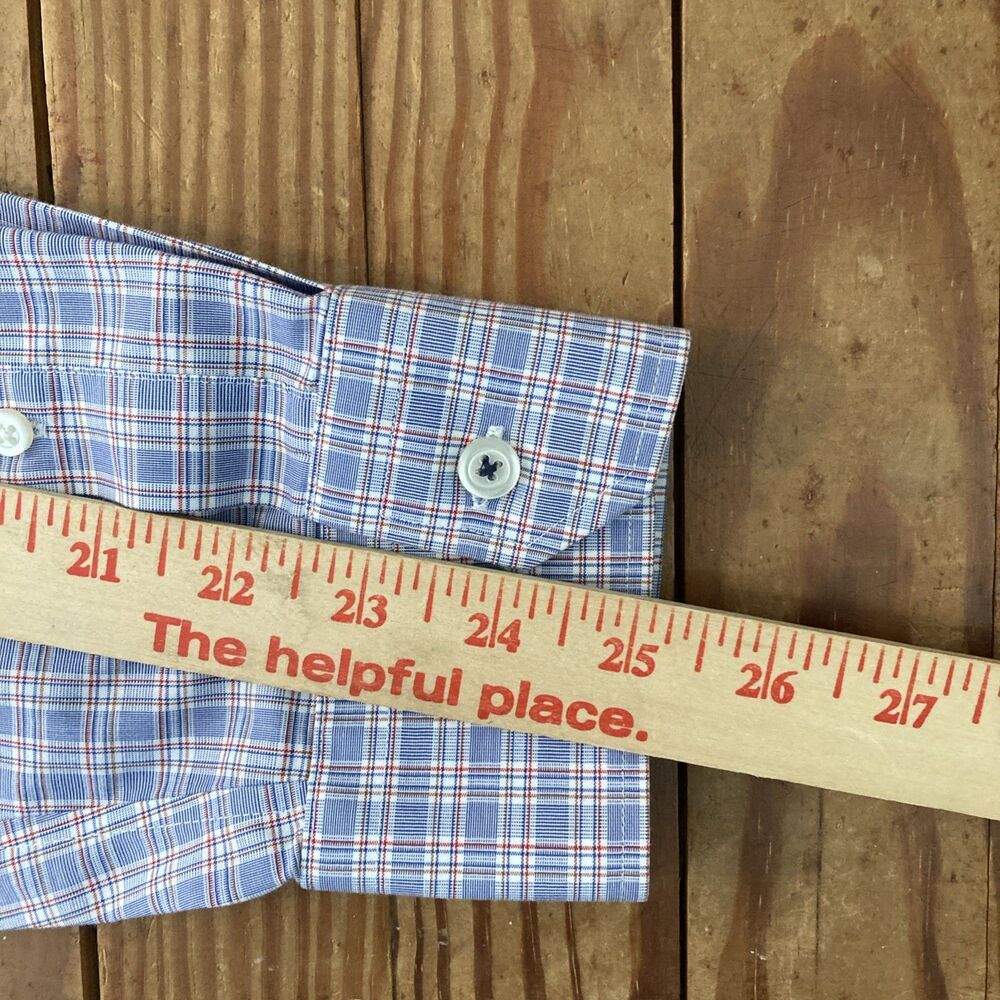 Banana Republic Men's L Camden Fit Non-Iron Button Up Plaid Long Sleeve Shirt - Picture 7 of 13